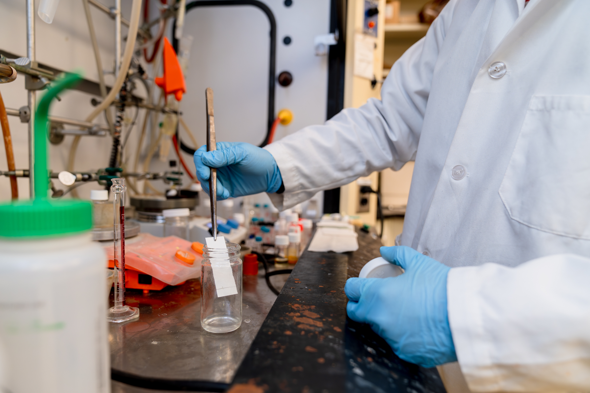 Scientists at work in a BIOWORKS USA lab